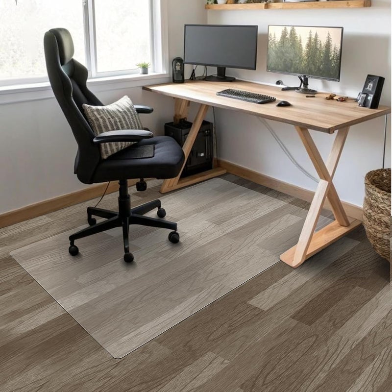 Azadx Chair Mat for Hardwood 60"x 36" Large Office Chair Mat for Hardwood Floors Protector Mat for Office Chair Easy Glide Rolling Plastic Clear Desk Computer Chair Mats for Home Offices - Image 1